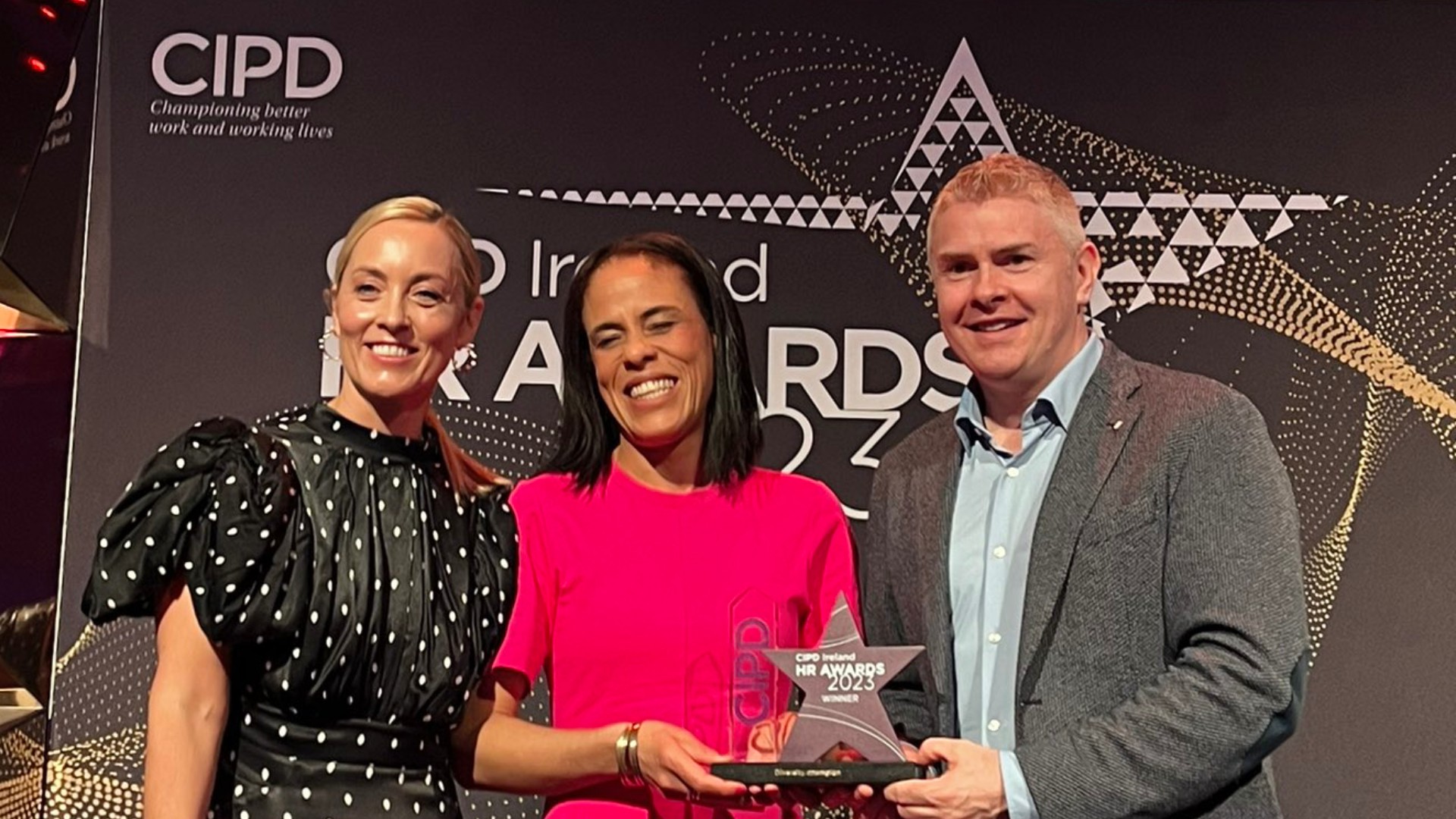 Siobhan MCKeanna receiving her award