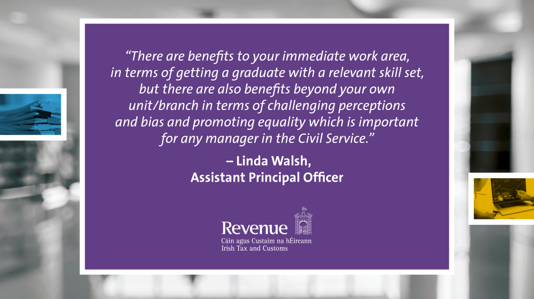 Linda Walsh Assistant principal officer from Revenue quote about promoting equality